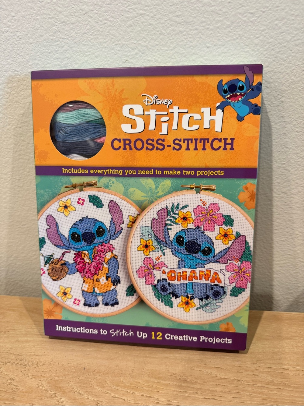 Disney Stitch Cross-Stitch Kit - Blue, Orange & Purple